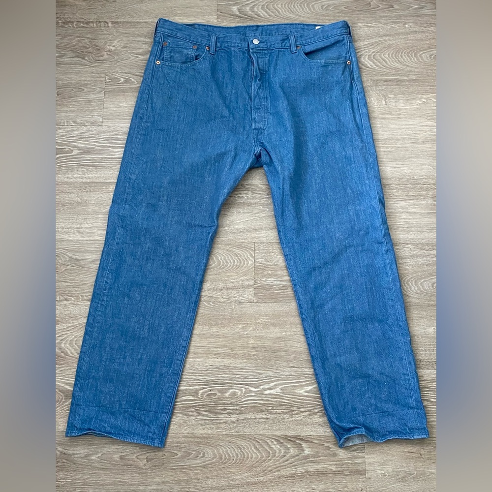 Levi Strauss Levi's 501 White Oak Cone Denim Button Fly Jeans Size 44x32 Blue